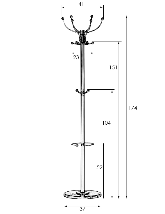 вешалка BONNY белая_размер